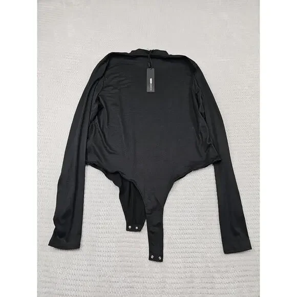 Fashion Nova Bodysuit Womens 3X Ditch Your Bra Mock Neck - Picture 7 of 8